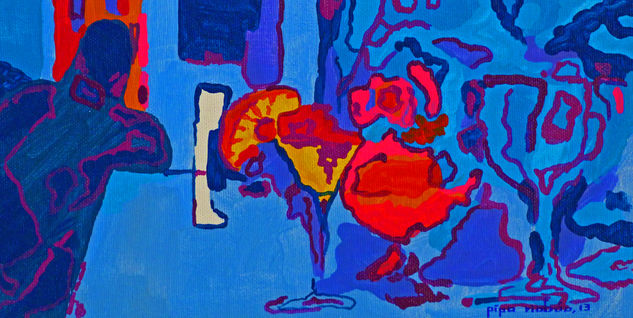 VINOPLASTICA-SERIE--2013-ACRILICO SOBRE LIENZO-11X22-SERIE BODEGA-#008 Acrylic Canvas Landscaping