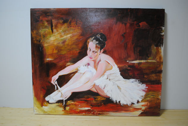 bailarina Oil Panel Portrait