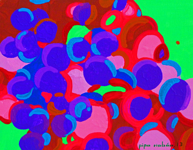 VINOPLASTICA-SERIE--2013-ACRILICO SOBRE LIENZO-14X18-SERIE BODEGA-#026 Acrylic Canvas Floral Painting