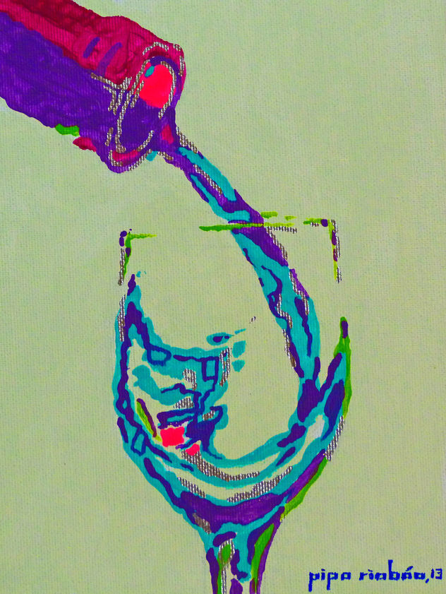 VINOPLASTICA-SERIE--2013-ACRILICO SOBRE LIENZO-16X12-SERIE BODEGA-#039