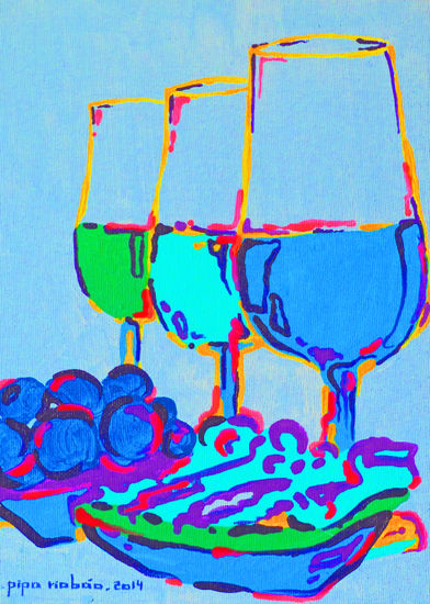 VINOPLASTICA-SERIE--2013-ACRILICO SOBRE LIENZO-16X12-SERIE BODEGA-#120 Acrylic Canvas Still Life Paintings