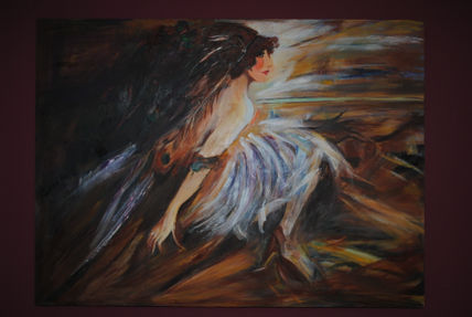 Mujer plumas