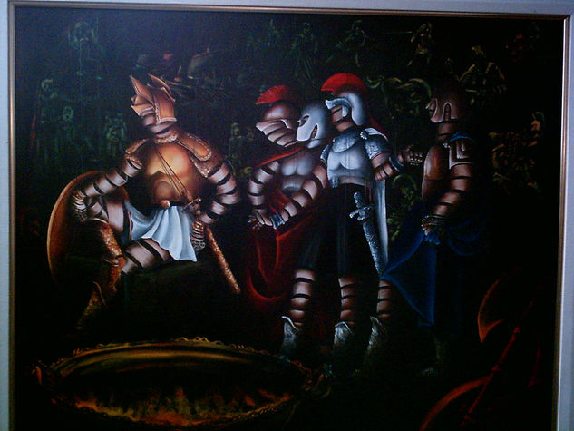 La comitiva, títeres de los dioses Oil Canvas Others