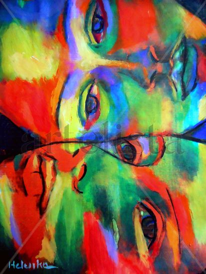 Cross-circuiting emotions Acrylic Canvas Portrait