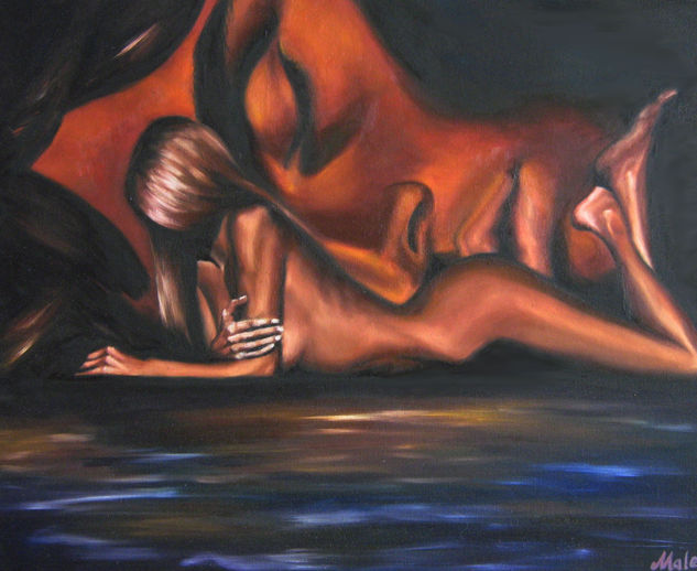 Sacred Warmth Oil Canvas Nude Paintings