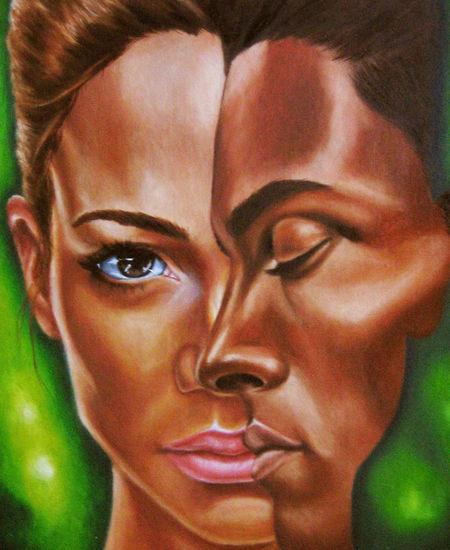 Kiss Oil Canvas Portrait