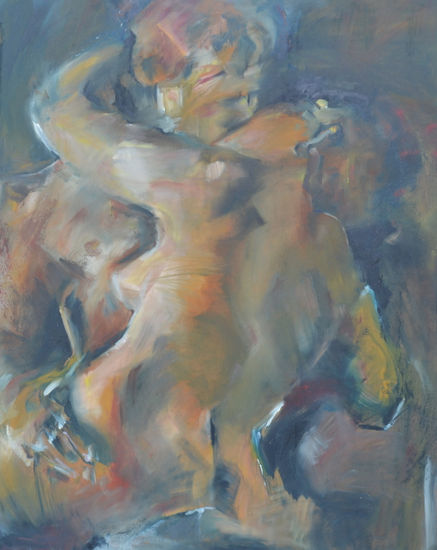 El beso / The kiss Oil Panel Nude Paintings