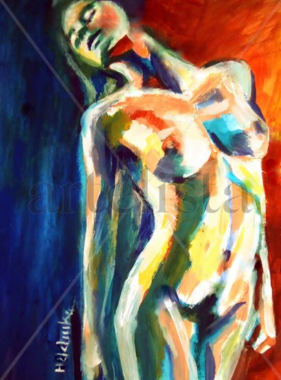 Rapturous Acrylic Canvas Nude Paintings