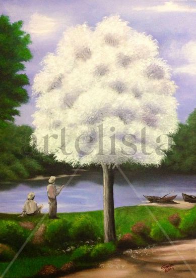 Lapacho y pesca Oil Canvas Landscaping