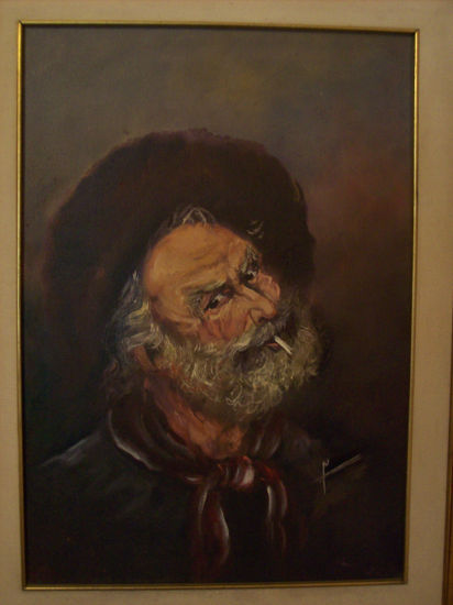 Viejo marinero Óleo Tela Retrato