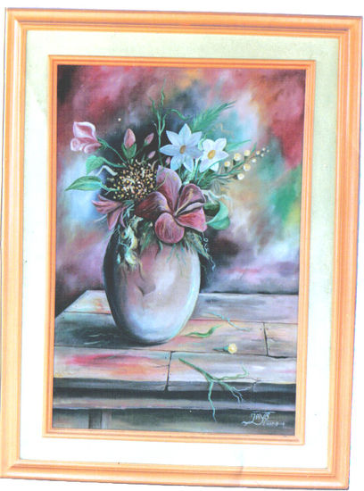 florero Oil Canvas Still Life Paintings