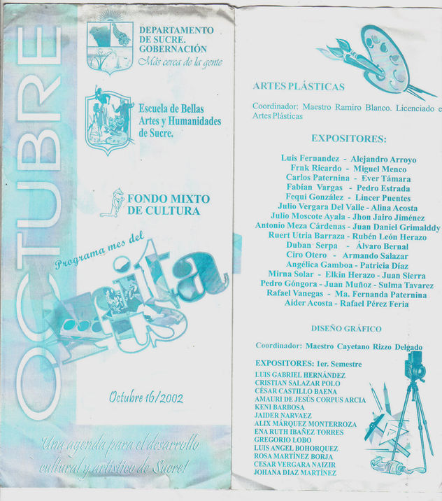 catalogo mes del artista en sincelejo