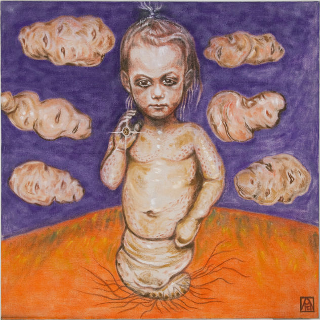 Manifestación onírica de Apu wawa papac o divino niño-papa antropomorfo (divino tesoro)