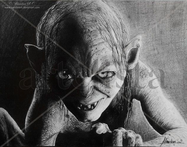 Gollum Portrait Pencil