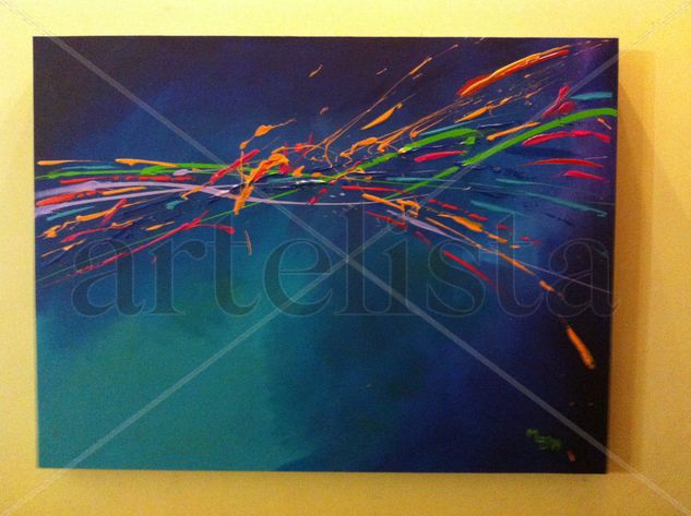 Colores sobre azul Acrylic Canvas Others