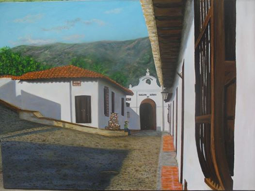 Cementerio Nuestra señora de Mongui Oil Canvas Landscaping