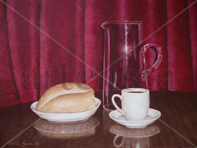 El Desayuno Oil Canvas Still Life Paintings