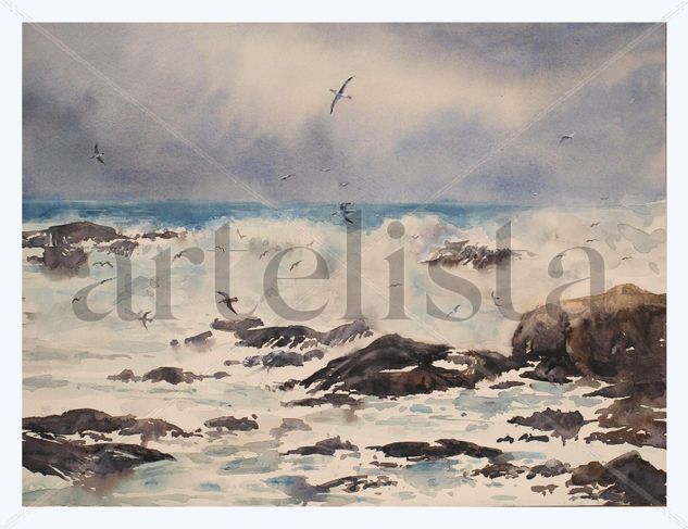 Gaviotas Watercolour Paper Marine Painting