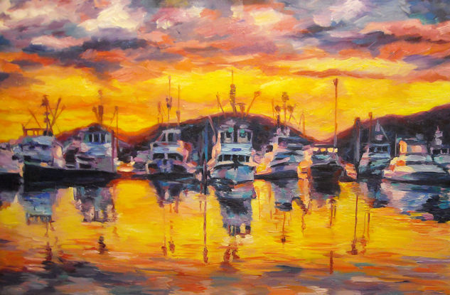 los barcos Oil Canvas Marine Painting