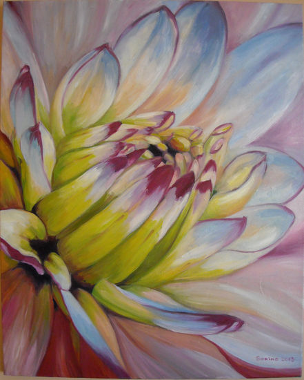 la flor Oil Canvas Floral Painting