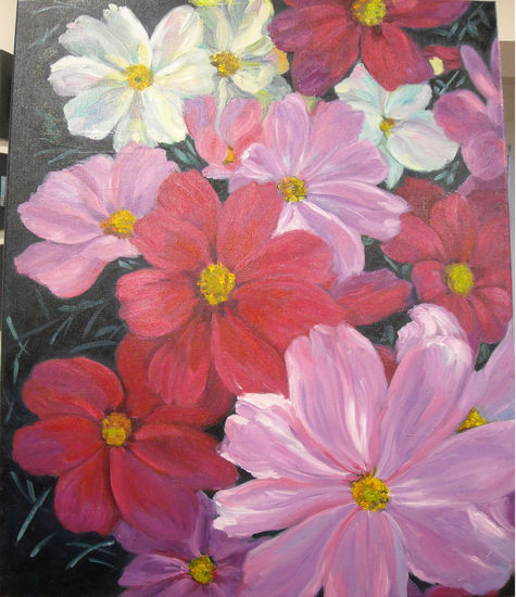 las flores Oil Canvas Floral Painting