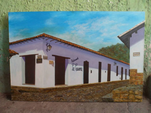 RESTAURANTE LA CASONA Oil Canvas Landscaping