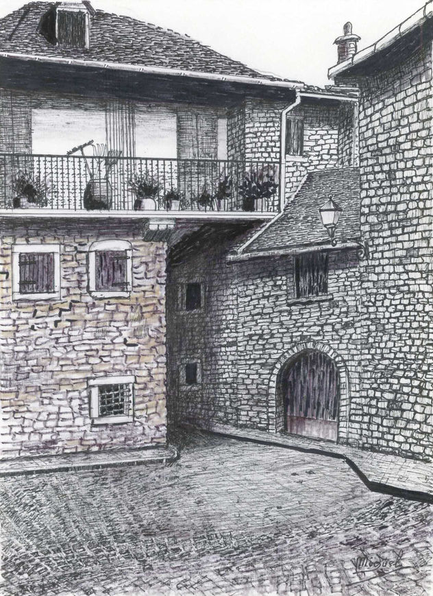 Plaza de la Iglesia, Aragüés del Puerto, Huesca