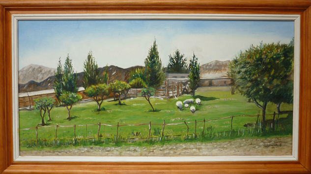 Paisaje rural de Rodeo, Pcia. de San Juan Oil Canvas Landscaping