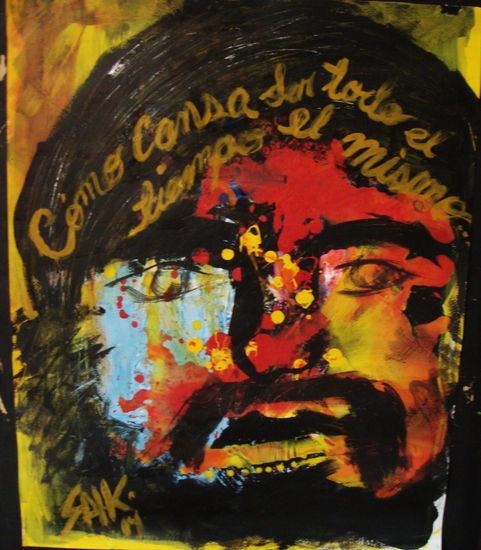 Cortazar Acrylic Paper Portrait