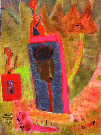 cap penjant amb merda Acrylic Paper Figure Painting