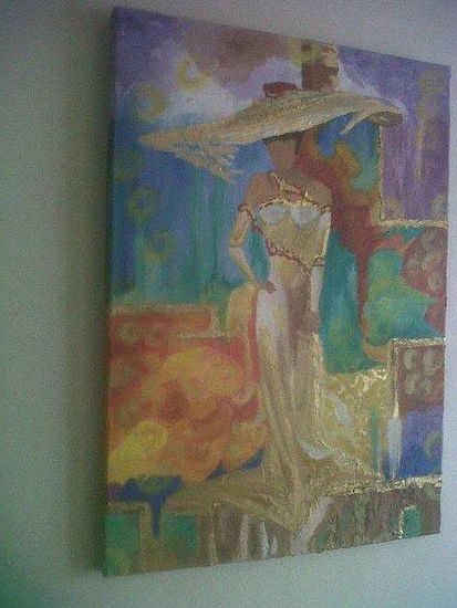 lady Acrylic Canvas Figure Painting