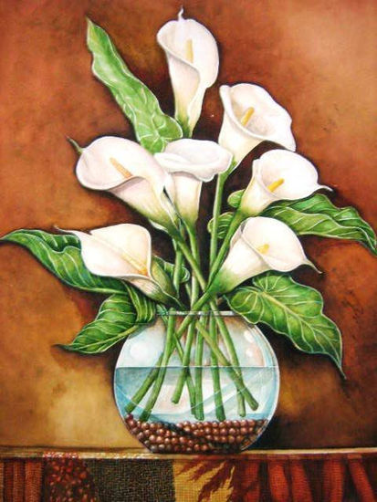 Ramo de calas Watercolour Paper Floral Painting