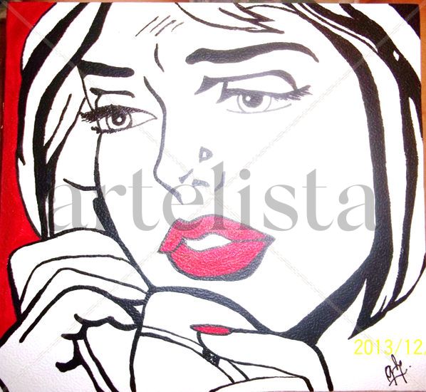 arte pop Acrylic Others Figure Painting