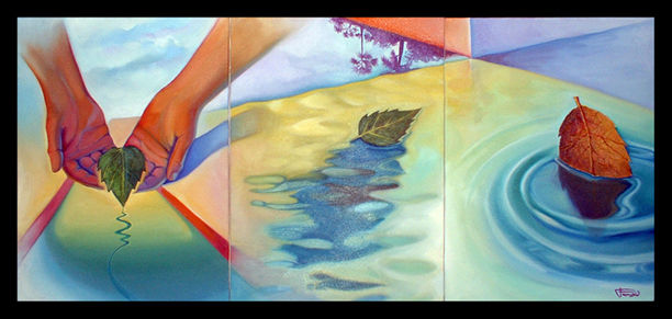 Ciclo natural de la vida Oil Canvas Marine Painting