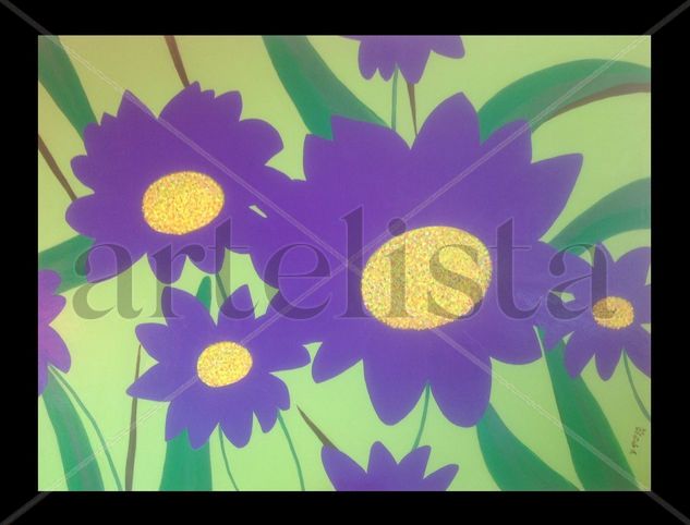 Jardin Acrylic Canvas Floral Painting