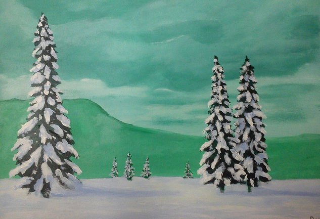 PAISAJE NEVADO Acrylic Paper Landscaping