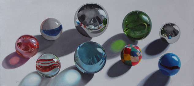 marbles 6 Oil Canvas Still Life Paintings