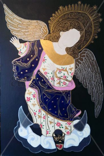 La Virgen de Legarda Acrylic Canvas Figure Painting