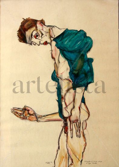 Copia de Egon Schiele Mixed Media