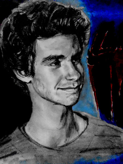 Retrato de andrew garfield Carboncillo