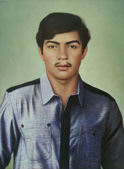 RETRATO DE HOMBRE JOVEN Oil Canvas Portrait