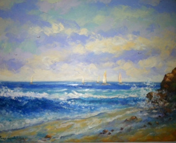 Regata Oil Canvas Marine Painting