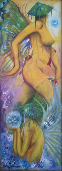 Sin titulo Mixed media Canvas Figure Painting