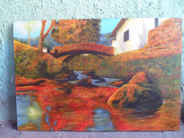 REFLEJOS DE NAVIDAD Oil Canvas Landscaping