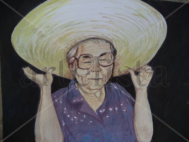 Gracias de mi abuela Watercolour Paper Portrait