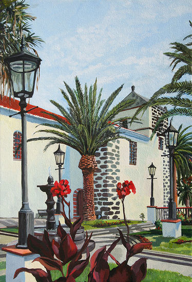 Plaza de San Andrés Oil Canvas Landscaping