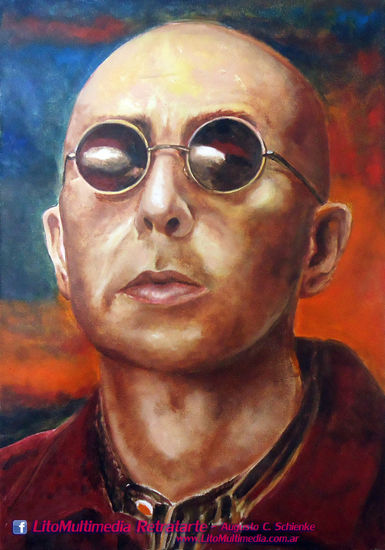 Indio Solari 3 Oil Canvas Portrait