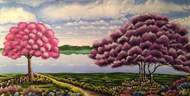 CAMINO A LA FELICIDAD Oil Canvas Landscaping