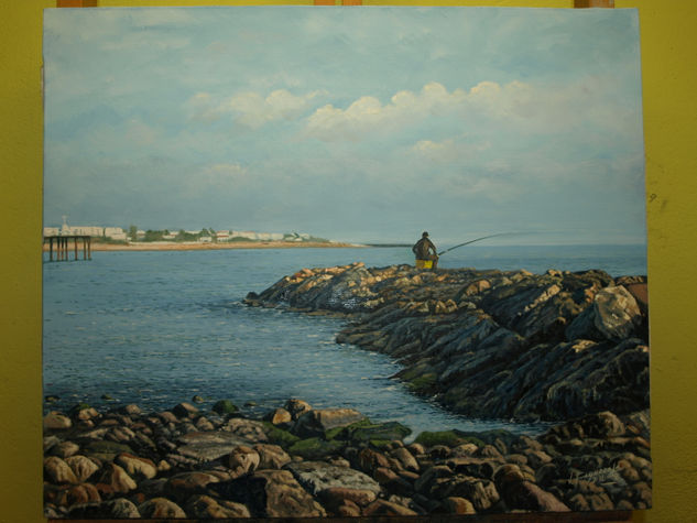 pescador Oil Canvas Marine Painting