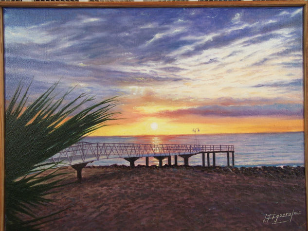 amanecer Oil Canvas Marine Painting